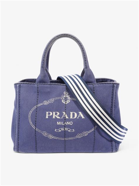prada canapa tote blue